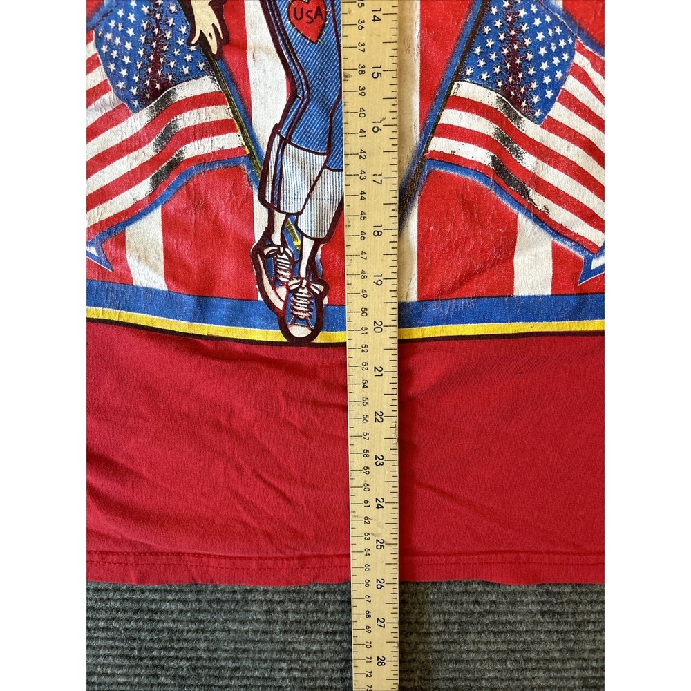 VTG Betty Boop Shirt All American Betty Flag Cartoon 90s USA XL Grunge RARE‎ - Picture 9 of 13